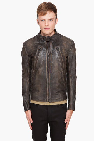 Brown Leather Jacket Maison Martin Margiela